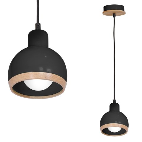 Lampa wisząca OVAL BLACK 1xE27