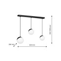 Lampa wisząca SFERA BLACK 3xE14