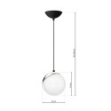 Lampa wisząca SFERA BLACK/CHROME 1xE14