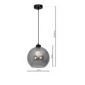 Lampa wisząca SOFIA SMOKED 1xE27