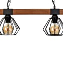 Lampa wisząca ULF BLACK/WOOD 2xE27