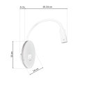 Lampka nocna BASE 8W+2W WHITE