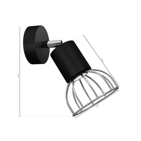 Kinkiet DANTE BLACK/SILVER 1x mini GU10 Kinkiet DANTE BLACK/SILVER 1x mini GU10