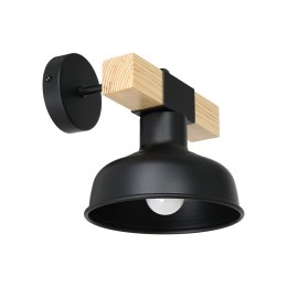 Kinkiet FARO BLACK/NATURAL WOOD 1xE27 60W