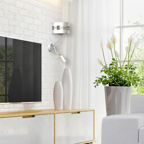 Kinkiet Ultimo 1xE27 1x mini GU10 Biały