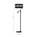 Lampa Podłogowa ULTIMO BLACK 1xE27 + 1xmini GU10