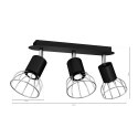 Lampa Sufitowa DANTE BLACK/SILVER 3x mini GU10