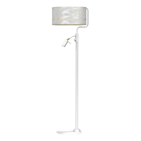 Lampa podłogowa SENSO White/Gold 1xE27 + 1x mini GU10