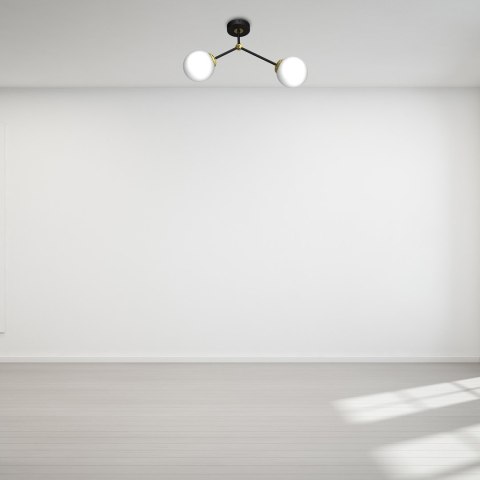 Lampa sufitowa JOY BLACK / GOLD 2xE14