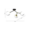 Lampa sufitowa JOY BLACK / GOLD 3xE14