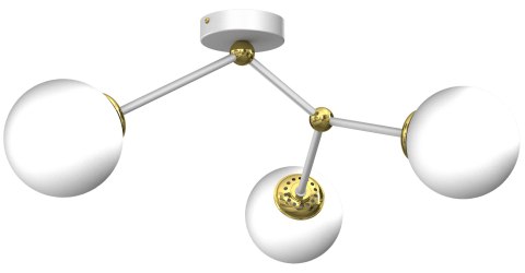 Lampa sufitowa Joy 3xE14 Biały/Złoty