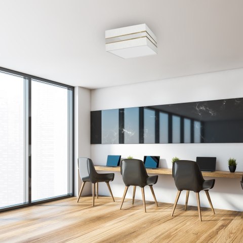 Lampa sufitowa Kwadrat Ultimo 2xE27 Biały