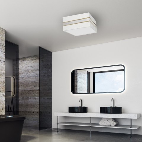 Lampa sufitowa Kwadrat Ultimo 2xE27 Biały