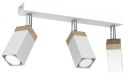 Lampa sufitowa SOLO SAWN WHITE / PATINATED WOOD 3x mini GU10