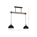 Lampa wisząca ERIK Sawn black/Patinated wood 2XE27