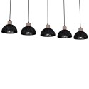 Lampa wisząca ERIK Sawn black/Patinated wood 5XE27