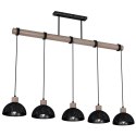 Lampa wisząca ERIK Sawn black/Patinated wood 5XE27