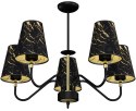 Lampa wisząca HERMES Black/Gold 5xE27