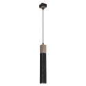 Lampa wisząca SOLO SAWN BLACK / PATINATED WOOD 1x mini GU10
