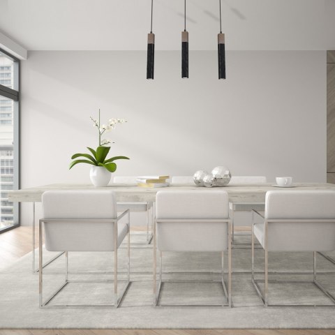 Lampa wisząca SOLO SAWN BLACK / PATINATED WOOD 3x mini GU10