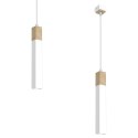 Lampa wisząca SOLO SAWN WHITE / PATINATED WOOD 1x mini GU10