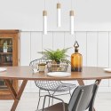 Lampa wisząca SOLO SAWN WHITE / PATINATED WOOD 3x mini GU10