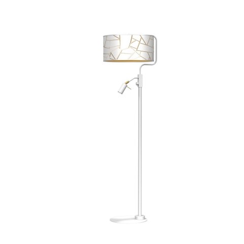 Lampa podłogowa ZIGGY WHITE White/Gold 1xE27 + 1x mini GU10