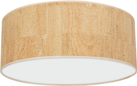 Lampa sufitowa Cork 3xE27 Ø50cm Biały / Korek