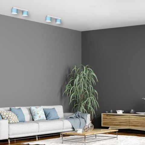 Lampa sufitowa Dixie 2xGX53 Niebieski / Biały