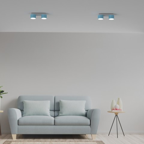 Lampa sufitowa Dixie 2xGX53 Niebieski / Biały