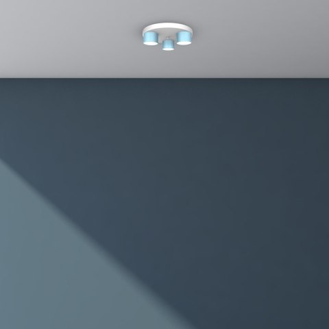 Lampa sufitowa Dixie 3xGX53 Niebieski / Biały