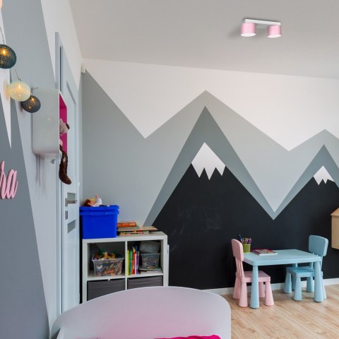 Lampa sufitowa Dixie 2xGX53 Różowy/Biały