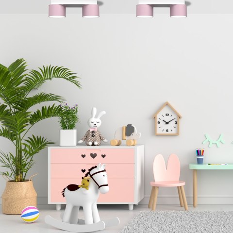 Lampa sufitowa Dixie 2xGX53 Różowy/Biały