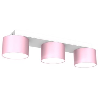 Lampa sufitowa Dixie 3xGX53 Różowy/Biały