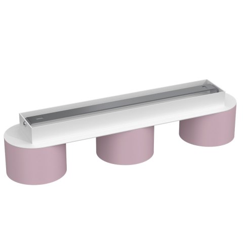 Lampa sufitowa Dixie 3xGX53 Różowy/Biały