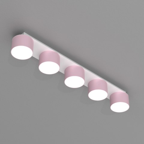 Lampa sufitowa Dixie 5xGX53 Różowy/Biały