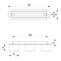 Lampa sufitowa DIXIE White 3xGX53