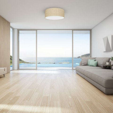 Lampa sufitowa Marshall 2xE27 Ø40cm Biały/Rattan