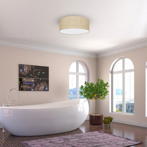 Lampa sufitowa Marshall 2xE27 Ø40cm Biały/Rattan