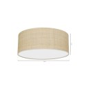 Lampa sufitowa MARSHALL WHITE / RATTAN 2xE27 Ø40cm