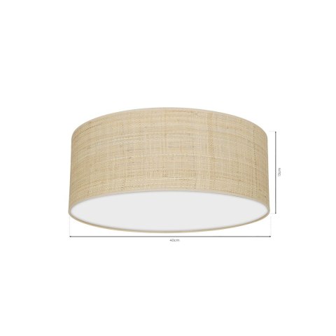 Lampa sufitowa Marshall 2xE27 Ø40cm Biały/Rattan
