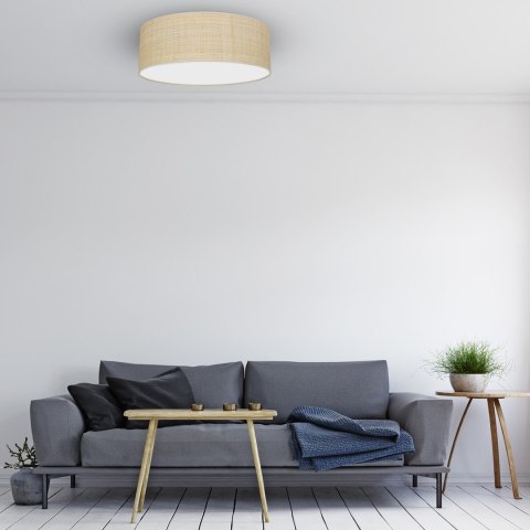 Lampa sufitowa Marshall 3xE27 Ø50cm Biały/Rattan