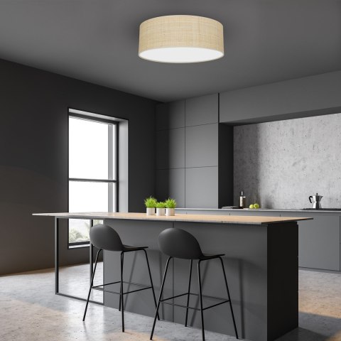 Lampa sufitowa Marshall 3xE27 Ø50cm Biały/Rattan