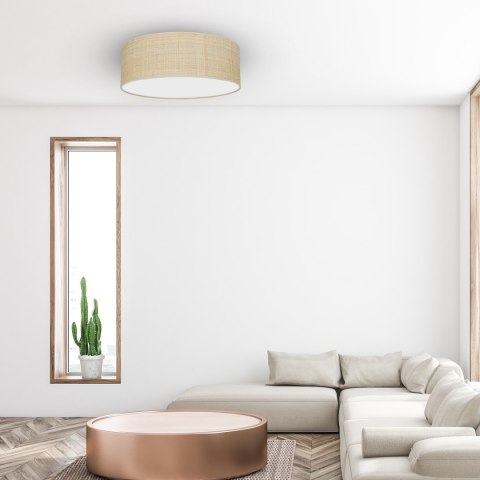 Lampa sufitowa Marshall 3xE27 Ø50cm Biały/Rattan