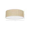 Lampa sufitowa MARSHALL WHITE / RATTAN 3xE27 Ø50cm