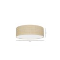 Lampa sufitowa MARSHALL WHITE / RATTAN 3xE27