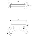 Lampa sufitowa PRESTON WHITE/CHROME 2x mini GU10