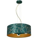 Lampa wisząca ZIGGY WHITE Gold/Bottle green 3xE27