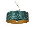 Lampa wisząca ZIGGY WHITE Gold/Bottle green 3xE27