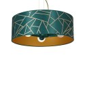 Lampa wisząca ZIGGY WHITE Gold/Bottle green 3xE27